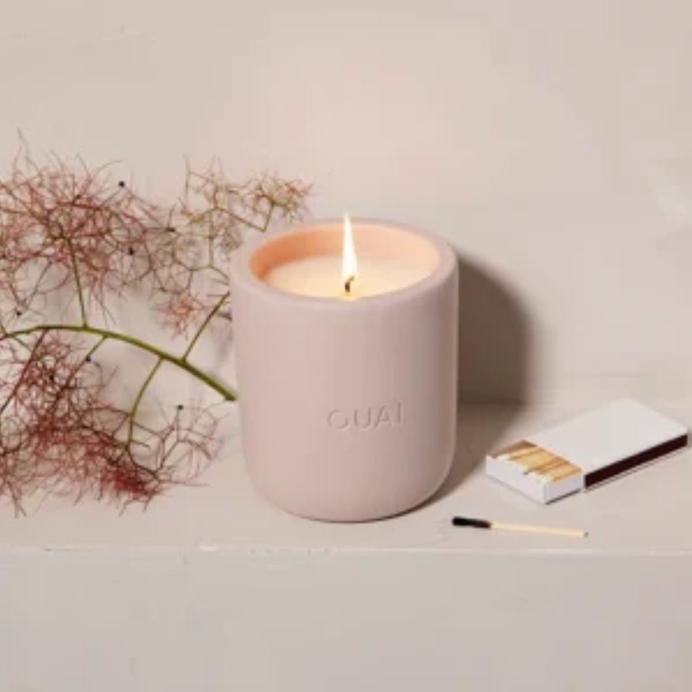 RARE NIB OUAI Melrose Place rose candle *discontinued*